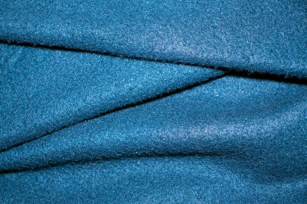 Texture Tissu Plié Bleu Foncé — Photo