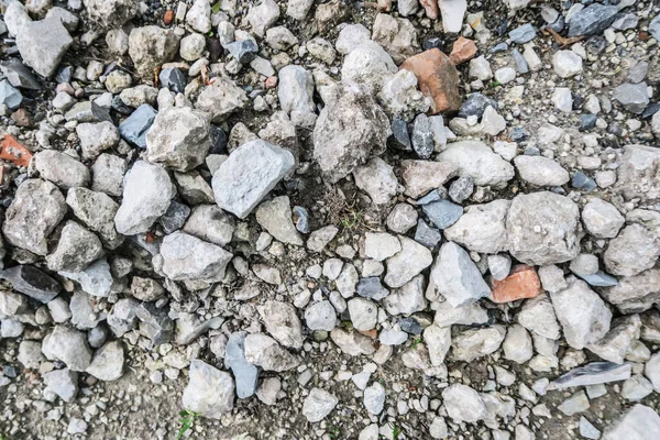 Υφή Μικρής Γκρίζας Πέτρας Στο Έδαφος — Φωτογραφία Αρχείου