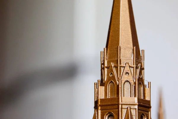 Modelo Plástico Una Iglesia Gótica — Foto de Stock