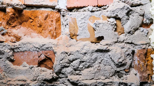 Kırmızı Tuğlalı Eski Tuğla Duvar — Stok fotoğraf