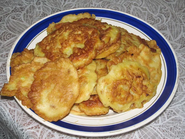 Panquecas Fritas Feitas Leite Massa Ovo — Fotografia de Stock