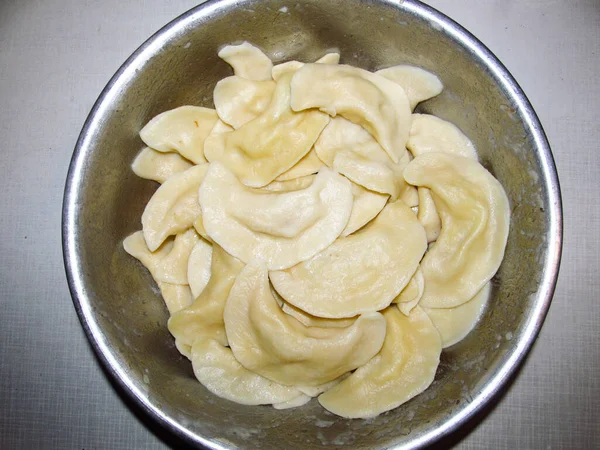 Gekookte Knoedels Met Aardappelen Kaas — Stockfoto
