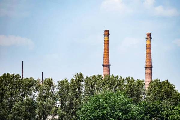 Algemeen Zicht Stad Het Park Industriegebied — Stockfoto