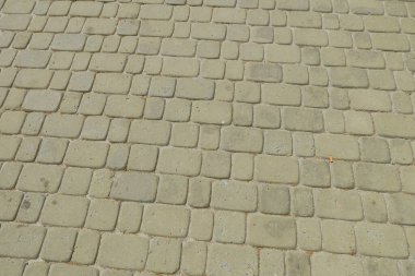 Parkta sarı beton kaldırım