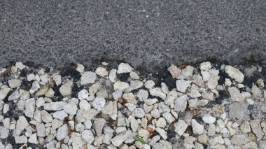 Arka plan için yolda küçük taşın dokusu