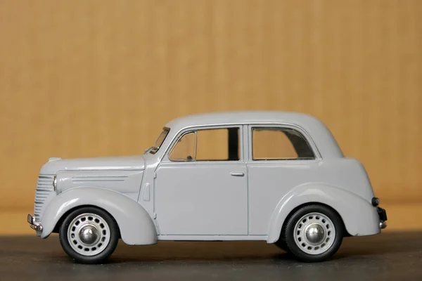 Modelo Plástico Brinquedo Cinza Carro Kim Soviético — Fotografia de Stock