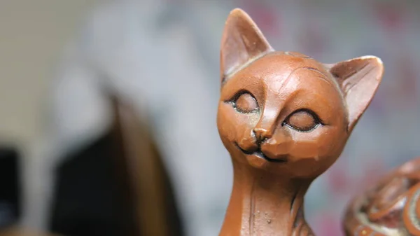 Escultura Gato Sintético Joyero — Foto de Stock