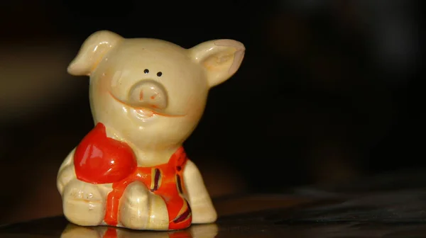 Petit Jouet Coloré Porc Sculptural — Photo