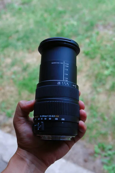 Plastic Zwarte Zoom Camera Lens — Stockfoto