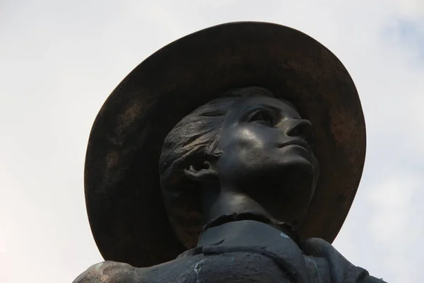 Monumento Bronce Cantante Ópera Parque Solomiya Krushelnytska Ternopil — Foto de Stock