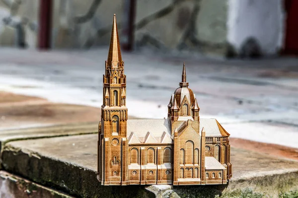 Toy Model Plastic Church Street — Stock Photo, Image