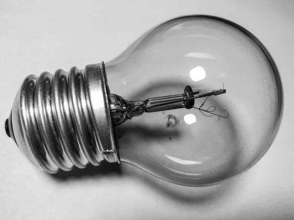 Электрическая Лампа Накаливания Белом Фоне — стоковое фото