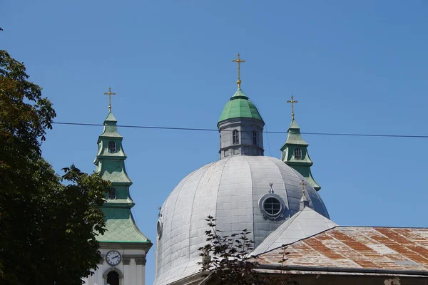 Дах Старої Християнської Церкви Покритий Бляшаною — стокове фото