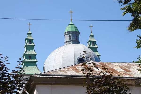 Telhado Antiga Igreja Cristã Coberto Com Estanho — Fotografia de Stock