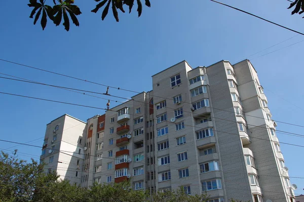 Edificio Residenziale Più Piani Sua Facciata — Foto Stock