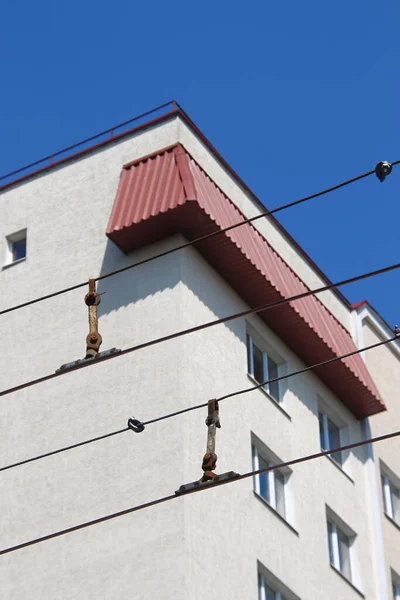 Edifício Residencial Vários Andares Sua Fachada — Fotografia de Stock