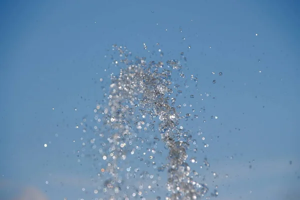 Реактивные Струи Воды Городском Фонтане Озере Августе — стоковое фото