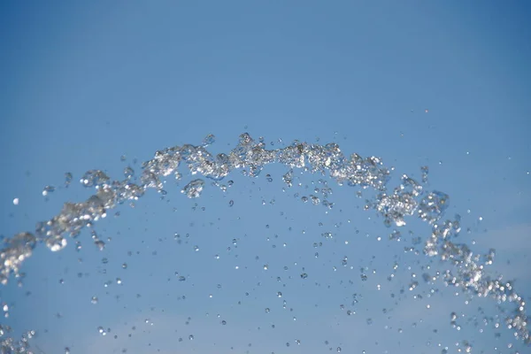 Wasserstrahlen Einem Stadtbrunnen See August — Stockfoto