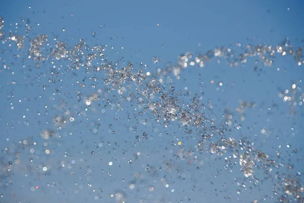 Wasserstrahlen Einem Stadtbrunnen See August — Stockfoto