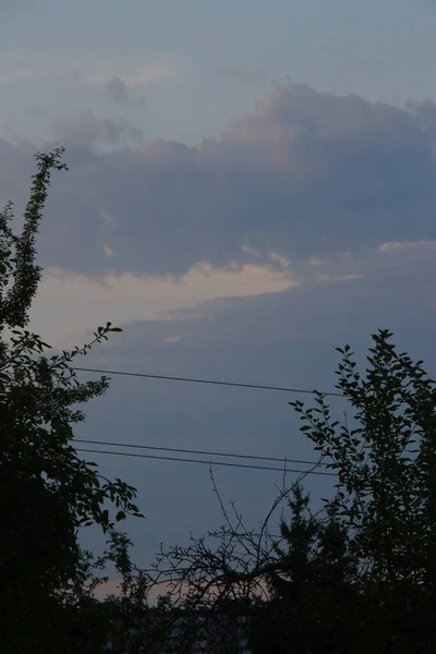 Céu Noturno Pôr Sol Agosto — Fotografia de Stock