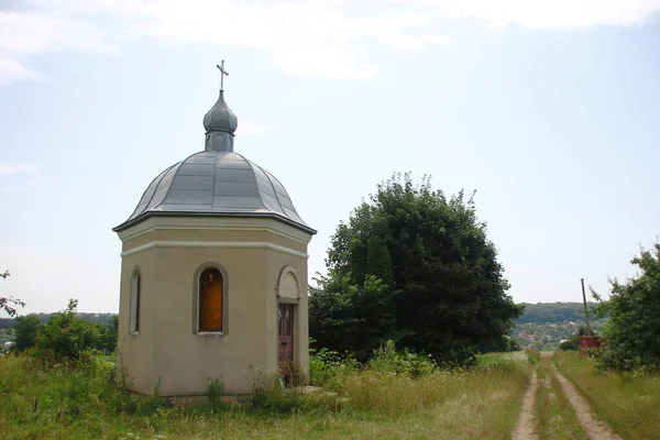 Pequeno Edifício Igreja Greco Católica Ucraniana Campo — Fotografia de Stock