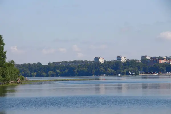 Der Größte Künstliche Teich Europas Befindet Sich Ternopil Ukraine — Stockfoto