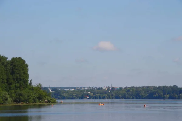 Der Größte Künstliche Teich Europas Befindet Sich Ternopil Ukraine — Stockfoto