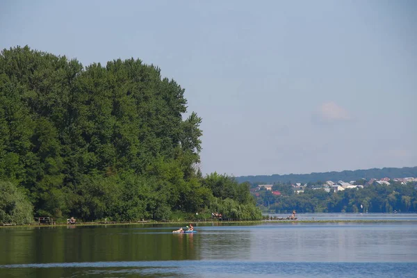 Der Größte Künstliche Teich Europas Befindet Sich Ternopil Ukraine — Stockfoto