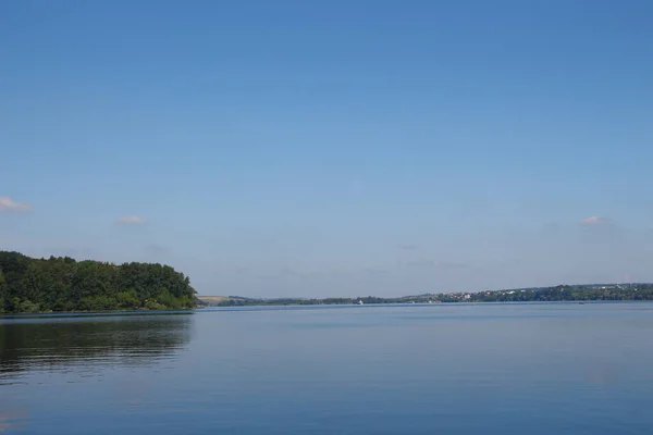 Maior Lagoa Artificial Europa Está Localizada Ternopil Ucrânia — Fotografia de Stock