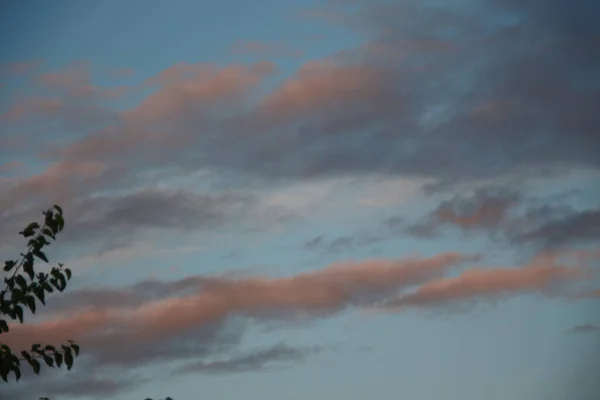 Belo Céu Pôr Sol Agosto — Fotografia de Stock