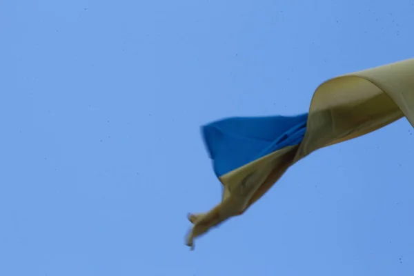 Bandiera Gialla Blu Dell Ucraina Sventola Nel Vento — Foto Stock