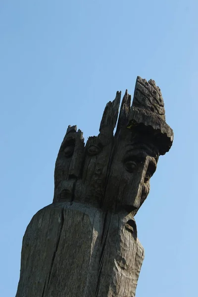 Игрушечные Скульптуры Дерева Парке — стоковое фото
