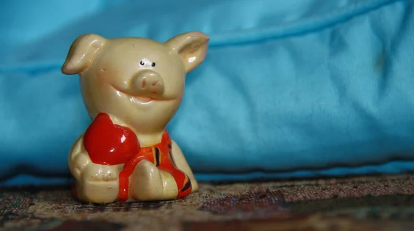 Escultura Juguete Cerdito Hace Como Recuerdo Turístico —  Fotos de Stock