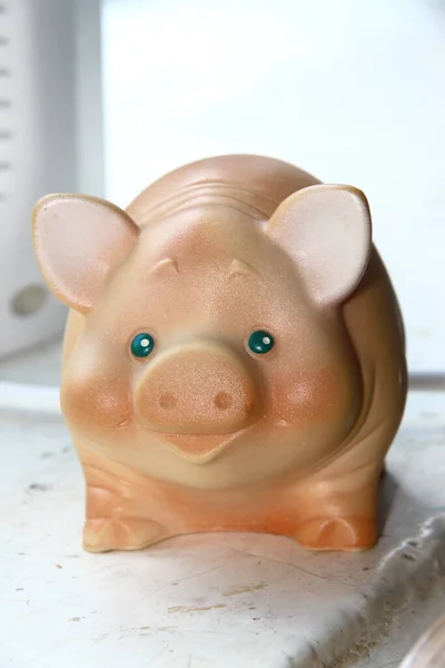 Toy Sculpture Little Pig Made Tourist Souvenir — Stock Photo, Image