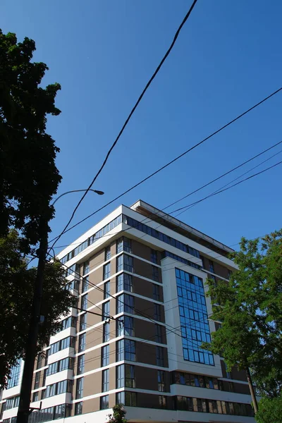 Novo Edifício Residencial Vários Andares — Fotografia de Stock