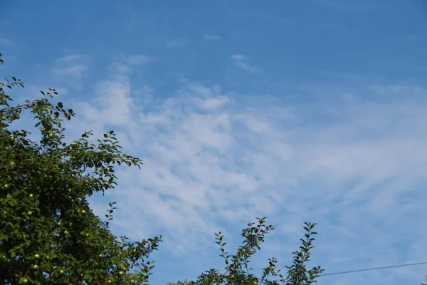 Beau Ciel Nuages Août — Photo