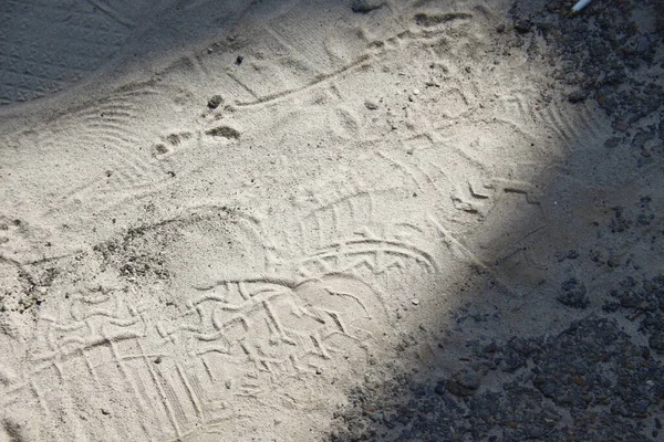 Footprints Sand Park — Stock Photo, Image