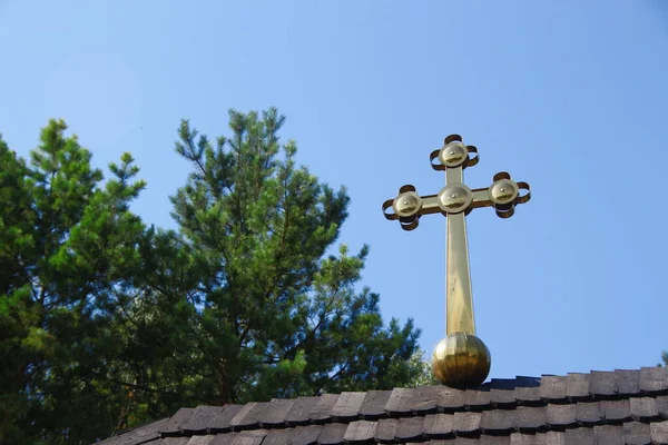 Die Griechisch Katholische Holzkirche Der Ukraine Wurde Karpatenstil Erbaut Der — Stockfoto