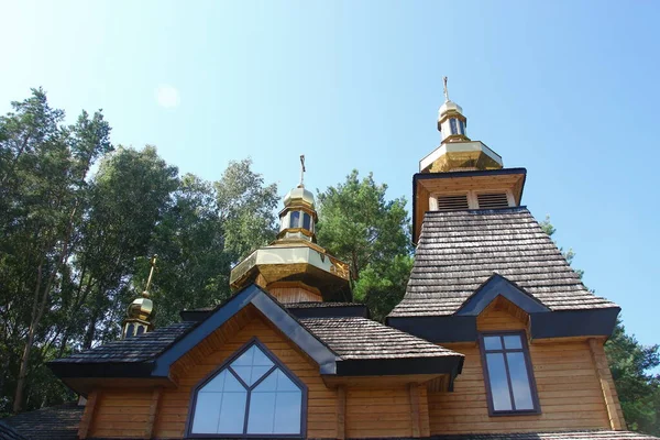 Église Grecque Catholique Ukrainienne Bois Été Construite Dans Style Des — Photo