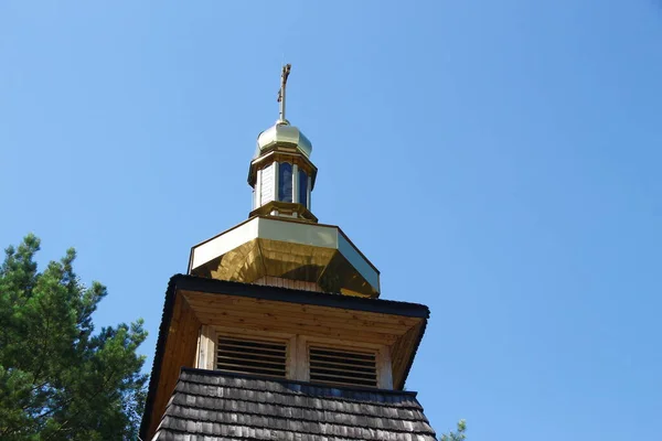 Igreja Madeira Católica Grega Ucraniana Foi Construída Estilo Dos Cárpatos — Fotografia de Stock