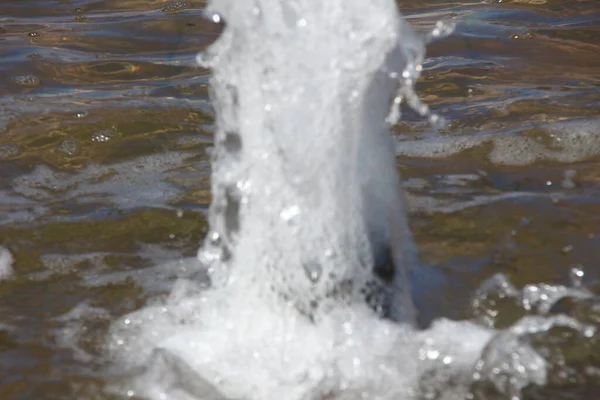 Водные Струи Городском Фонтане Августе — стоковое фото