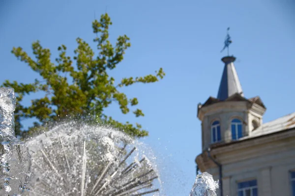 Jets Water City Fountain August — Stock Photo, Image