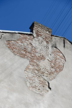 Old Soviet apartment building in the city center