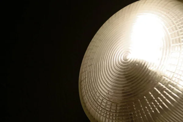 Lamp Shines Night Wall — Stock Fotó