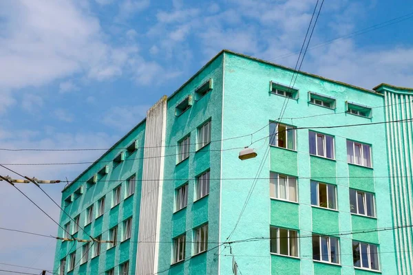 Gevel Van Het Kinderziekenhuis Groen Ternopil Oekraïne Pirogov Straat — Stockfoto
