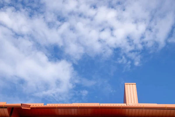 Céu Azul Nuvens Brancas Outono Agosto — Fotografia de Stock