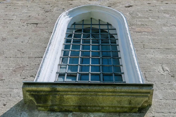 Antigua Ventana Tiro Con Arco Gótico Iglesia — Foto de Stock