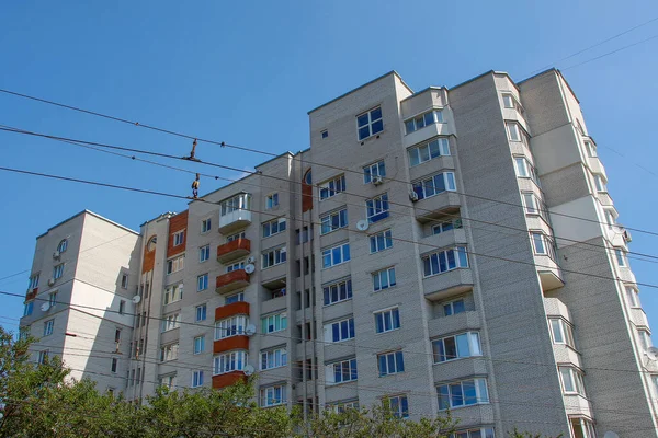 Edificio Residenziale Più Piani Sua Facciata — Foto Stock