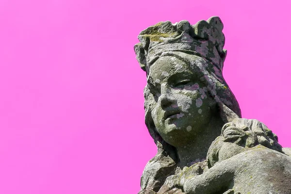 Stone Sculpture Grave Christian Cemetery — Stock Photo, Image