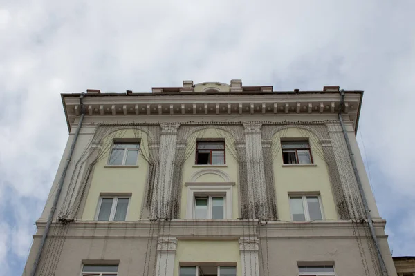 Fachada Edifício Residencial Vários Andares Cidade Ternopil Ucrânia — Fotografia de Stock